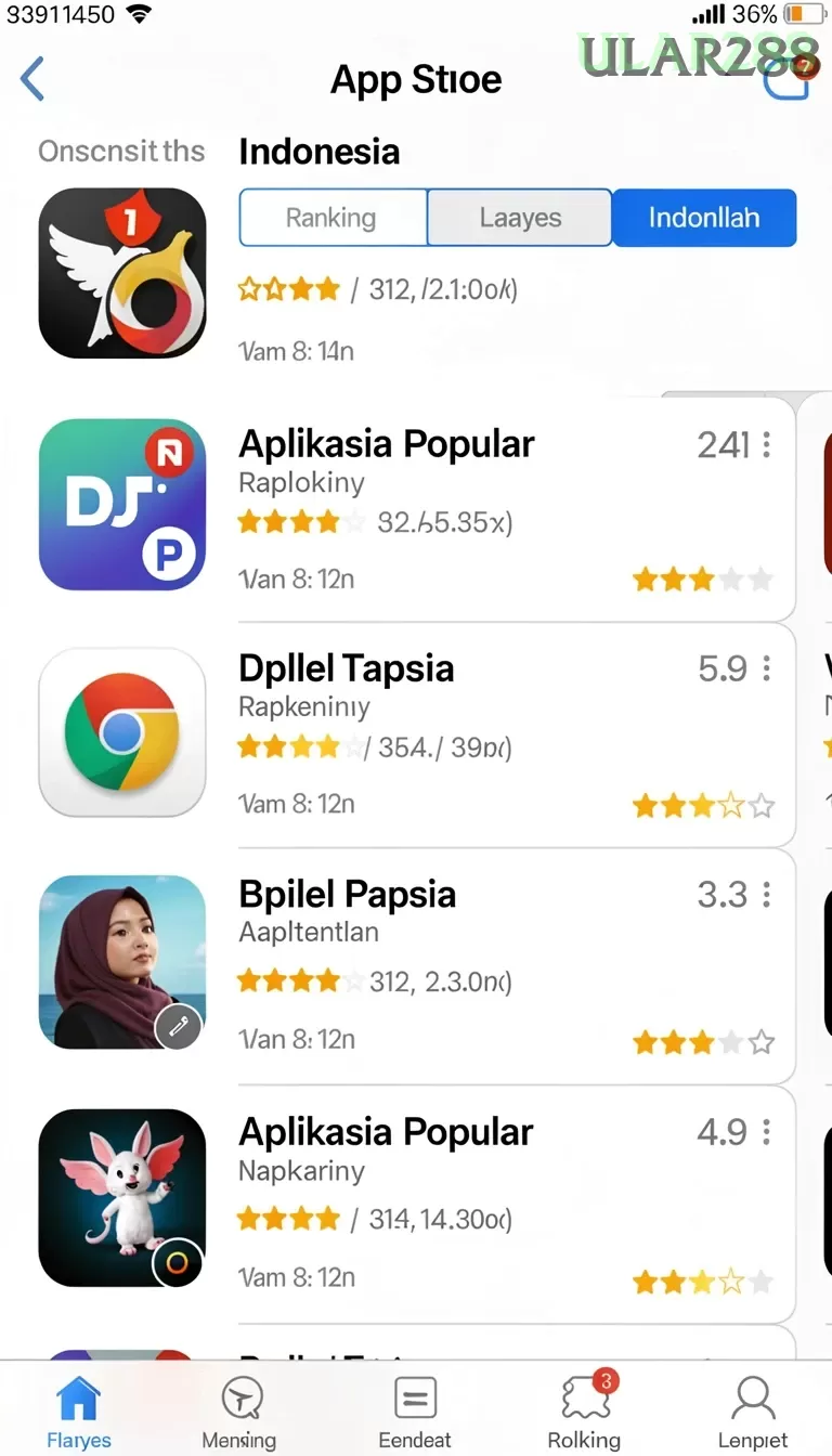 Cuplikan layar MPO555 — menu navigasi